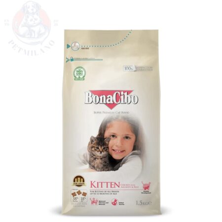 Bonacibo Kitten Food Chicken and Rice - 1.5 KG