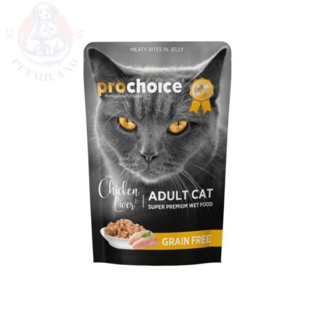 Prochoice Adult Cat Grain Free Chicken & Liver Jelly 85g